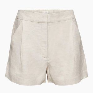 Aritzia Wilfred Fable Linen 3" Short -- Size 6, Natural Ecru